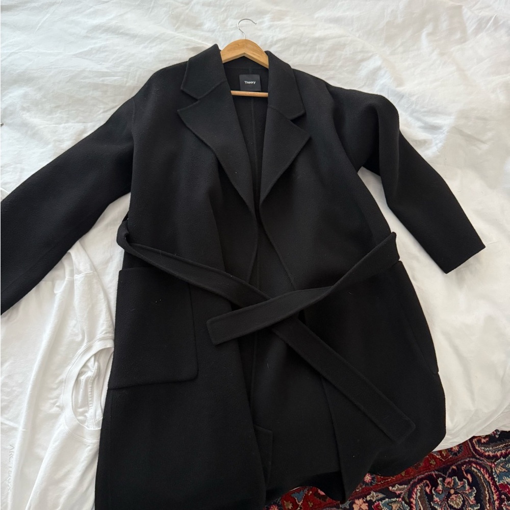 Theory Wool Robe Coat - Picture 2 of 4